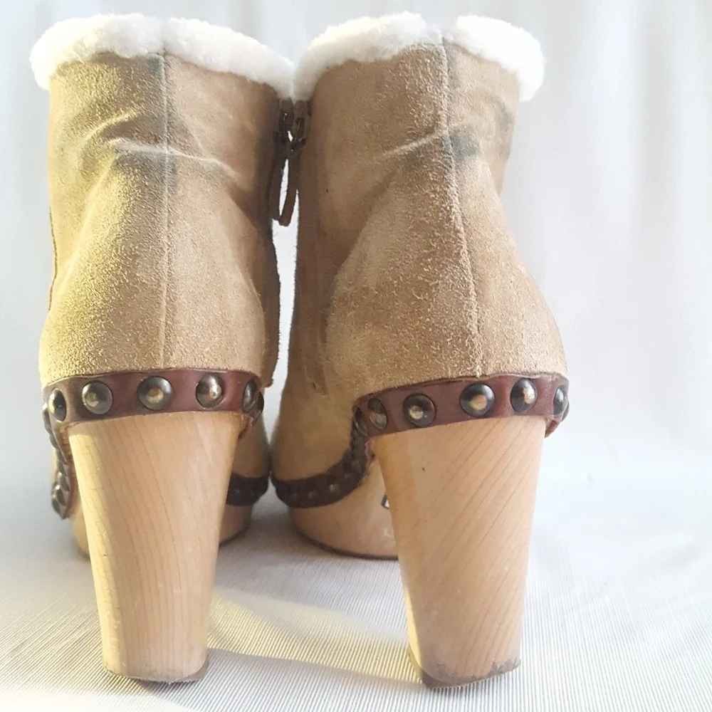 Barneys New York Tan Heeled Boots - Picture 5 of 9